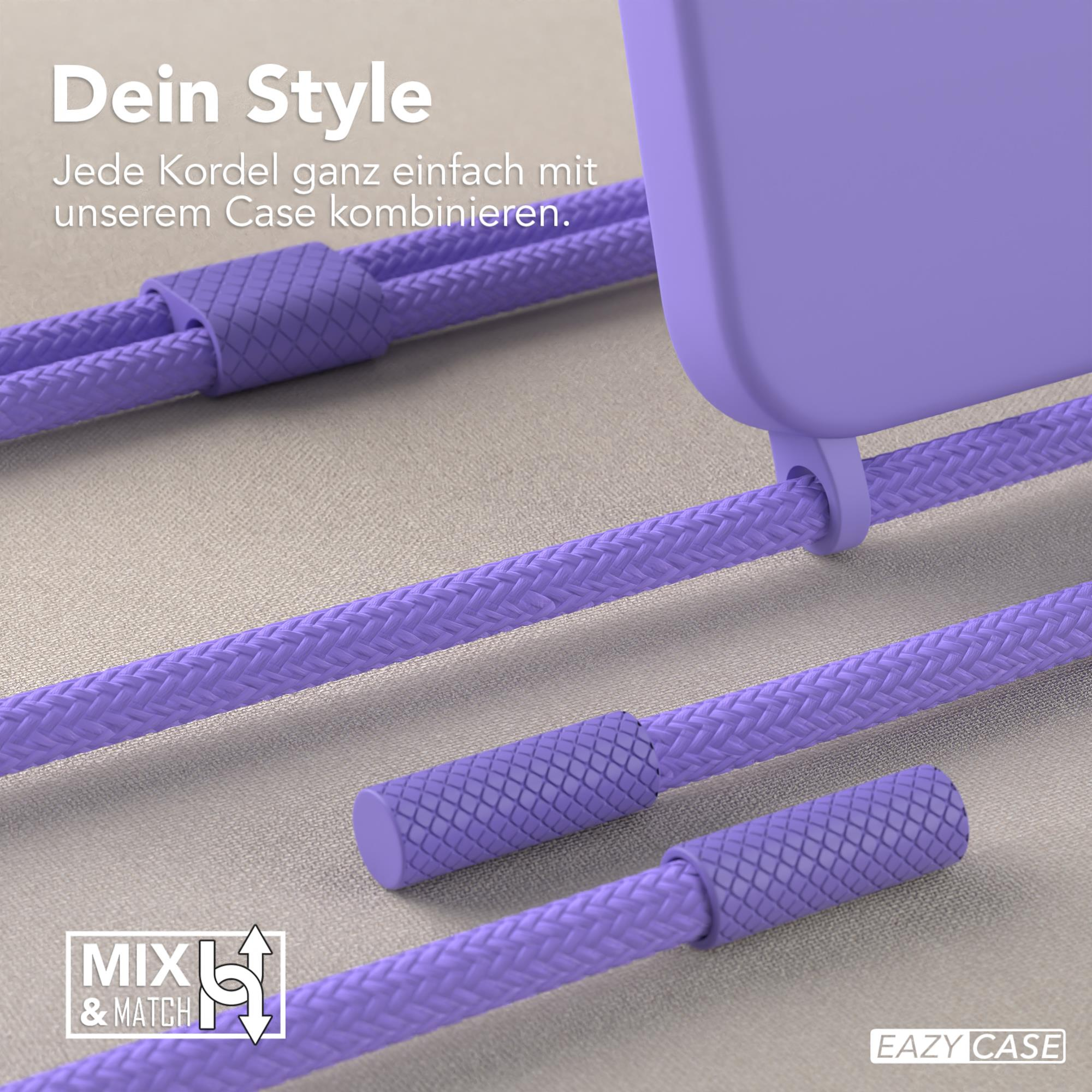 Lila Telefon-Accessoires mit dem Text "Dein Style" und "MIX & MATCH".