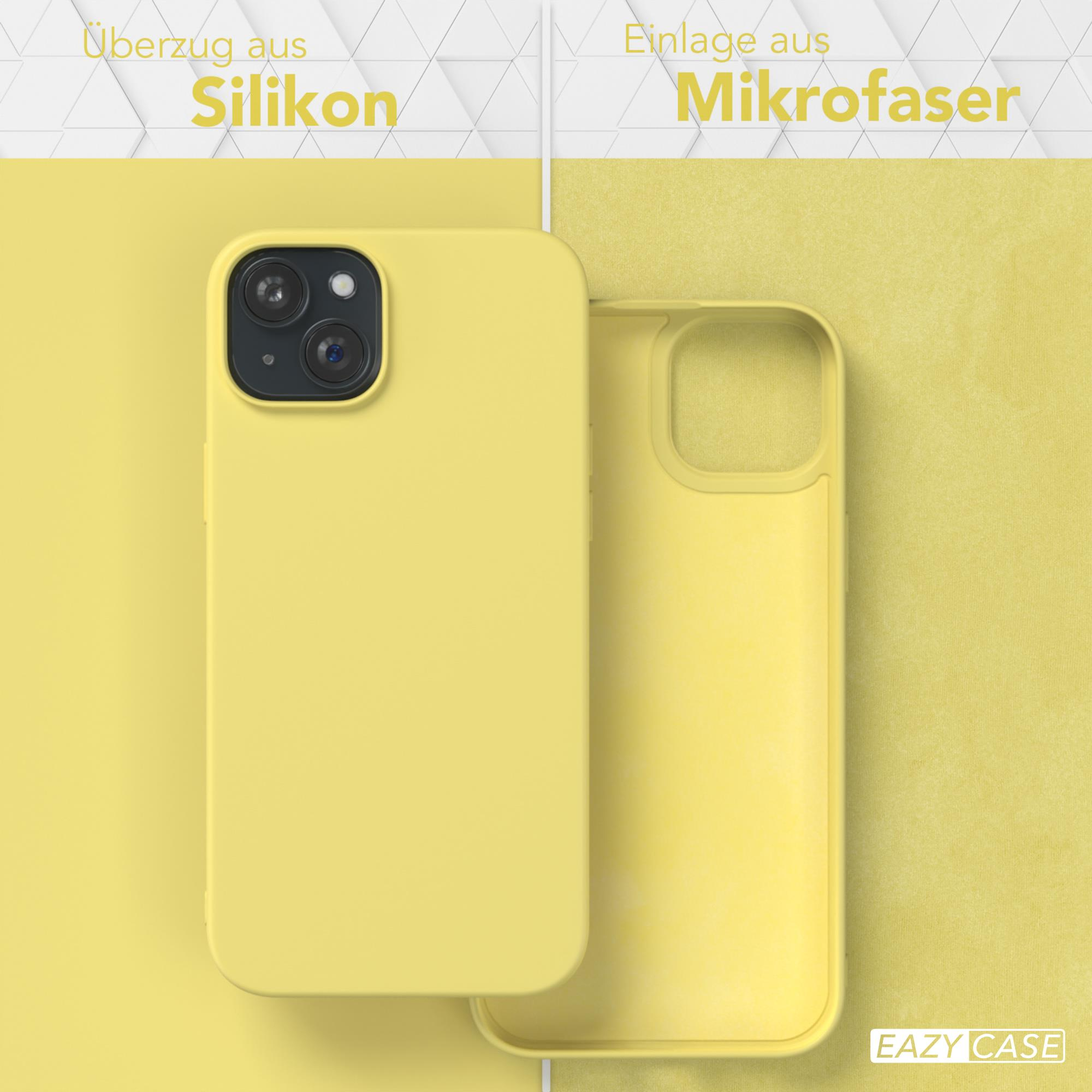 Silikon Backcover, Plus, Gelb Apple, Matt, TPU Handycase 15 iPhone EAZY CASE