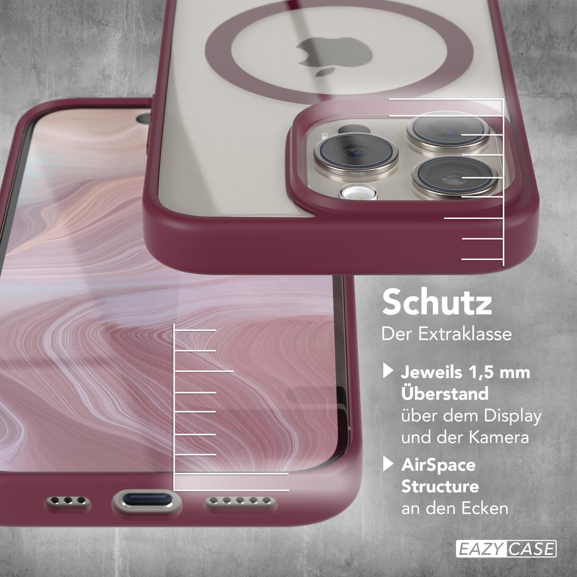 EAZY CASE Clear Cover mit Beere iPhone Apple, MagSafe, 15 Bumper, Pro