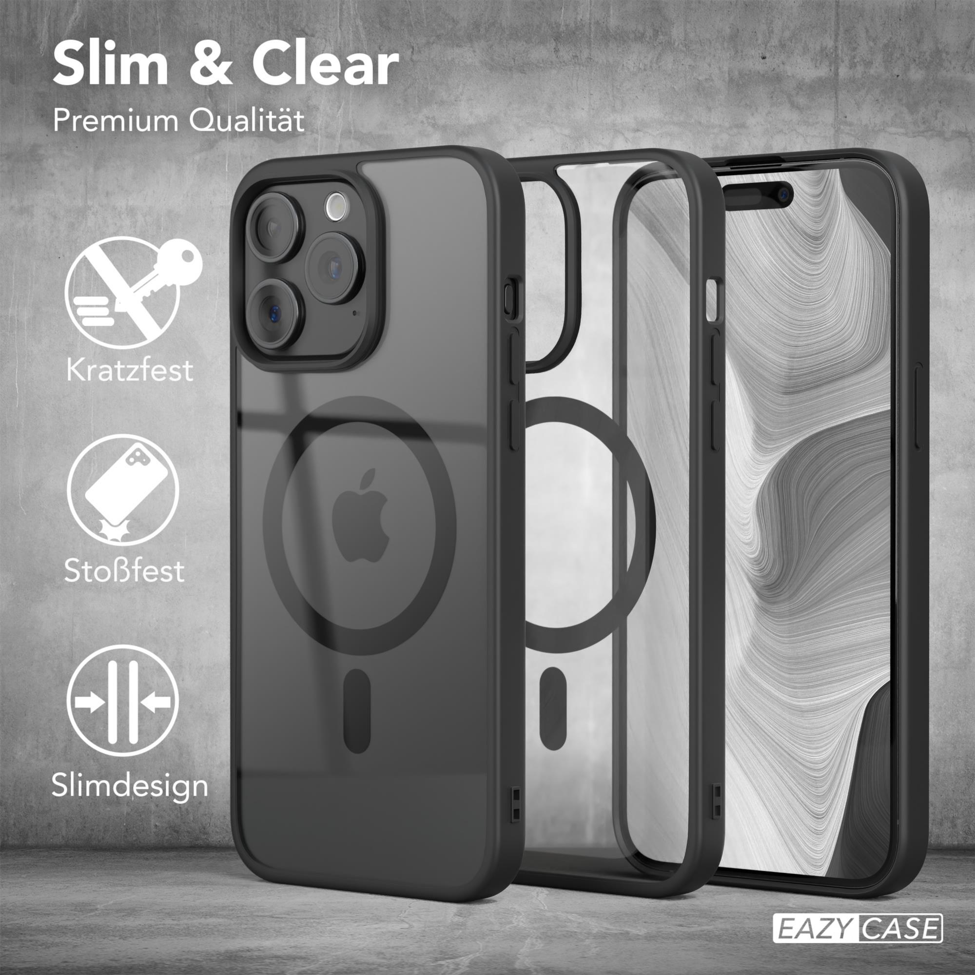 EAZY Bumper, Cover Pro Clear 15 Schwarz Apple, CASE iPhone mit Max, MagSafe,