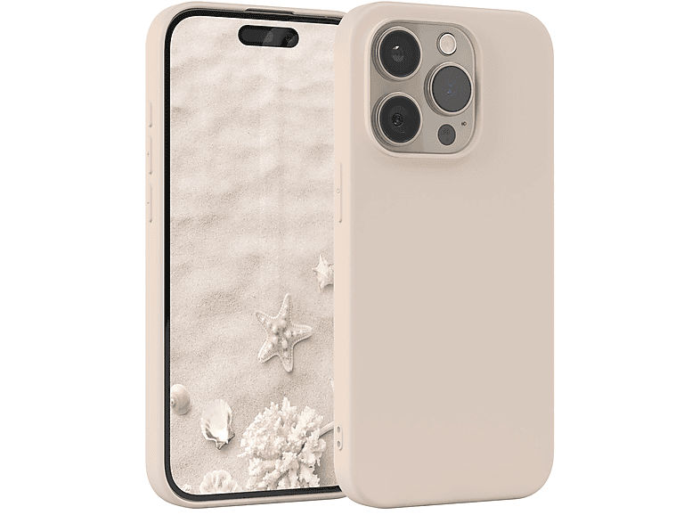 15 Backcover, / TPU Apple, Silikon iPhone Beige Pro, CASE Taupe Matt, Handycase EAZY