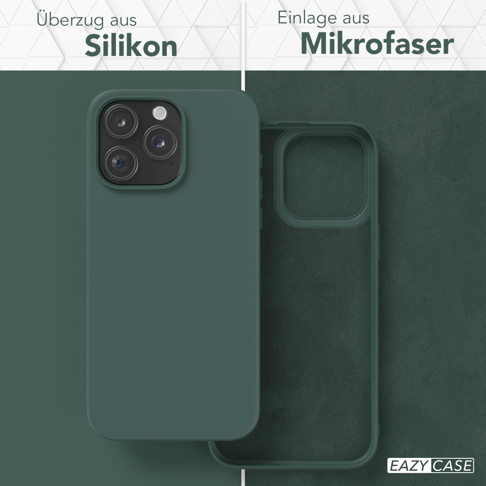 Grüne Handyhülle mit Silikonhülle und Mikrofaserfutter.
