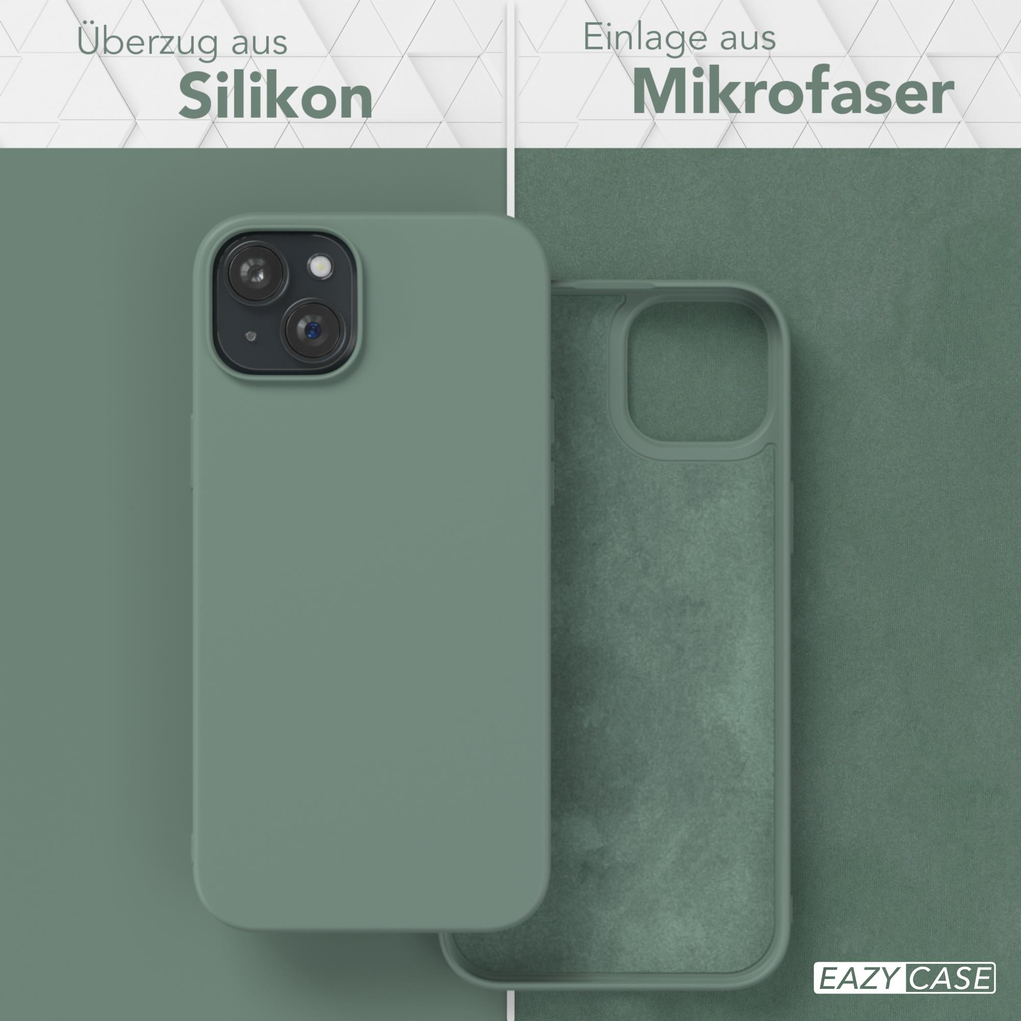 EAZY CASE TPU Silikon Handycase Backcover, Dunkelgrün 15 Apple, iPhone Plus, Matt