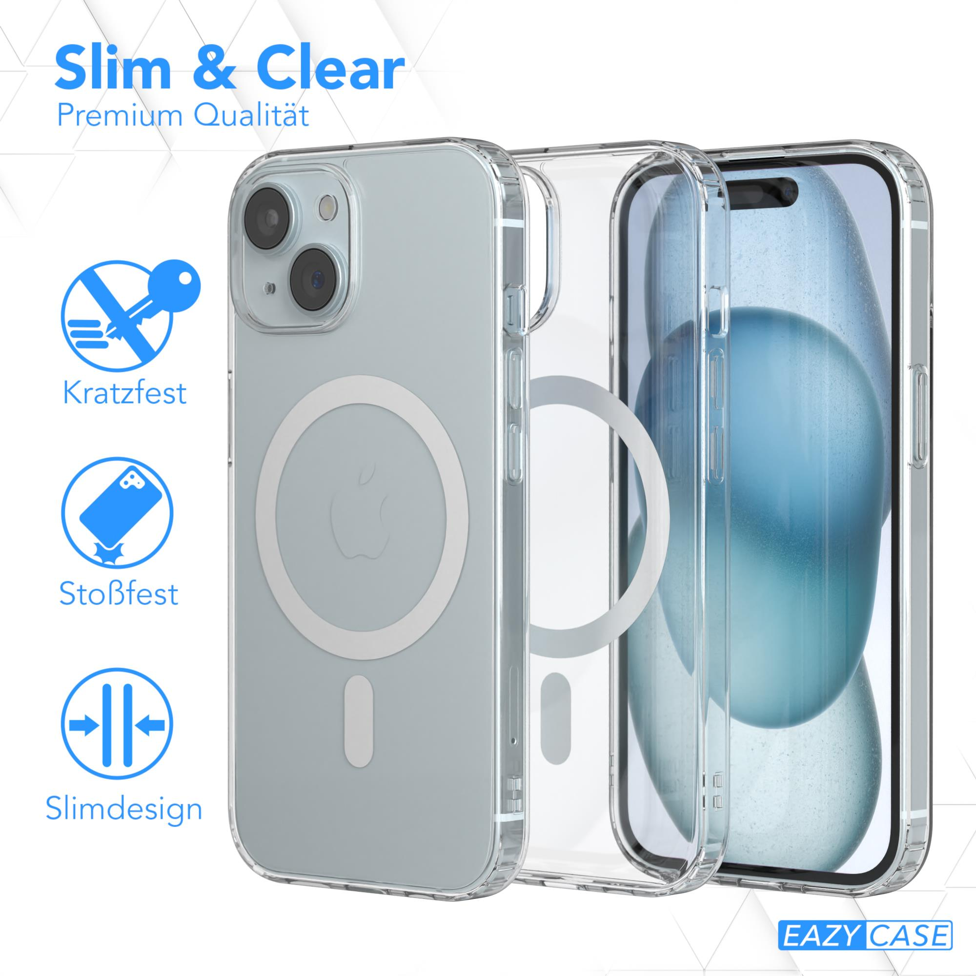 EAZY CASE Clear Klar Durchsichtig Apple, / Cover mit MagSafe, iPhone 15, Bumper
