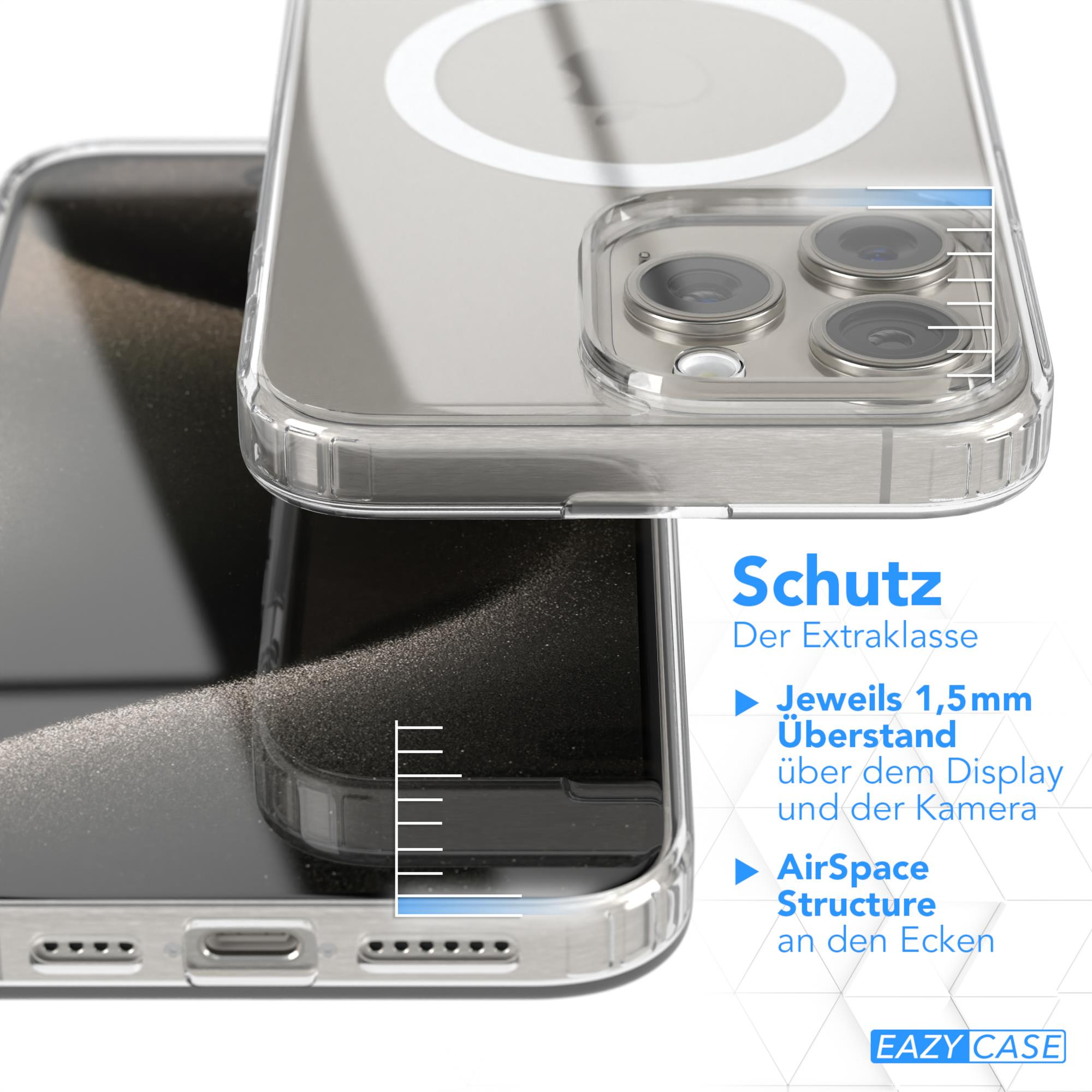 Nahaufnahme einer transparenten Handyhülle mit einem Telefon darin.