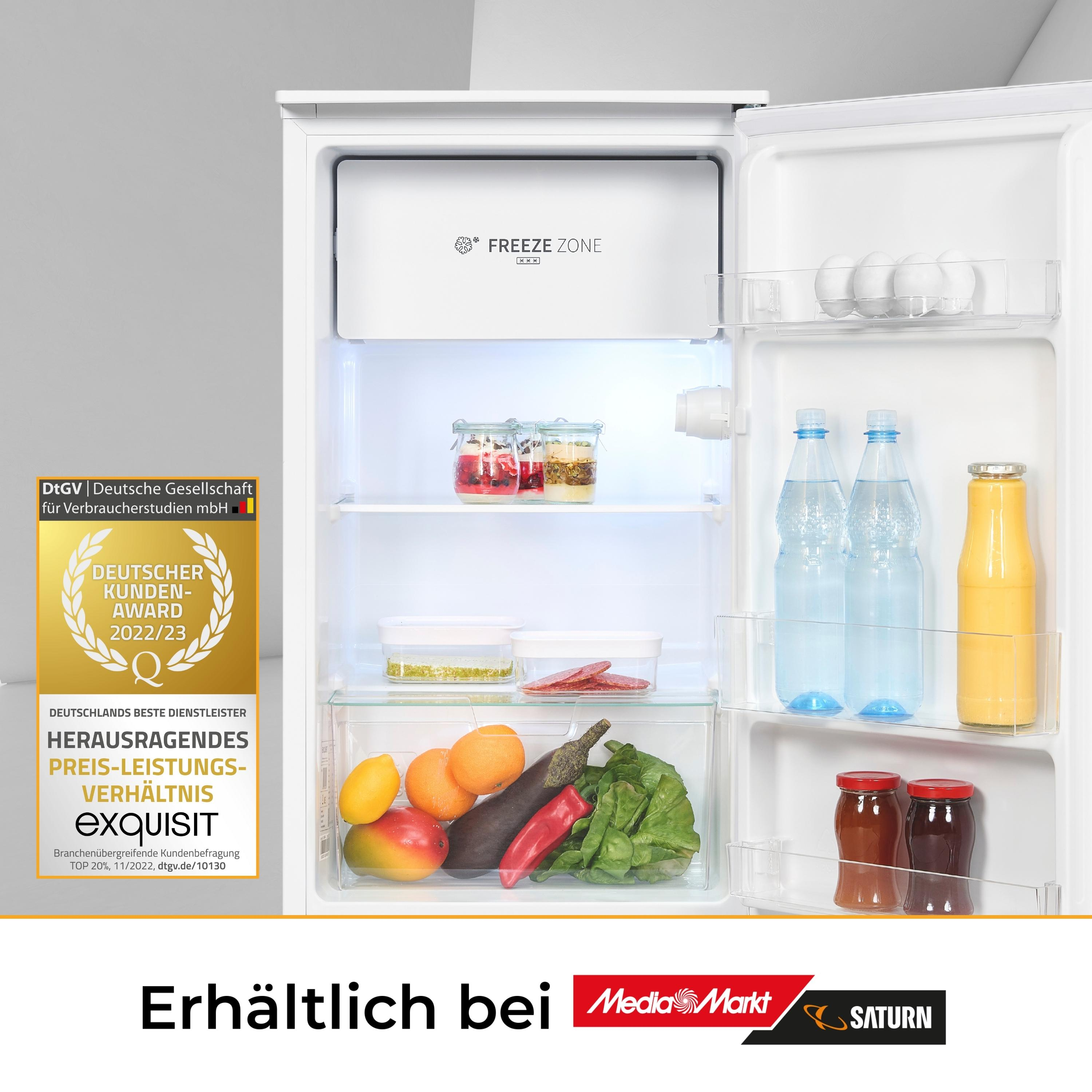 mm hoch, Kühlschrank Weiß) 850 EXQUISIT (E, KS5117-3-010E
