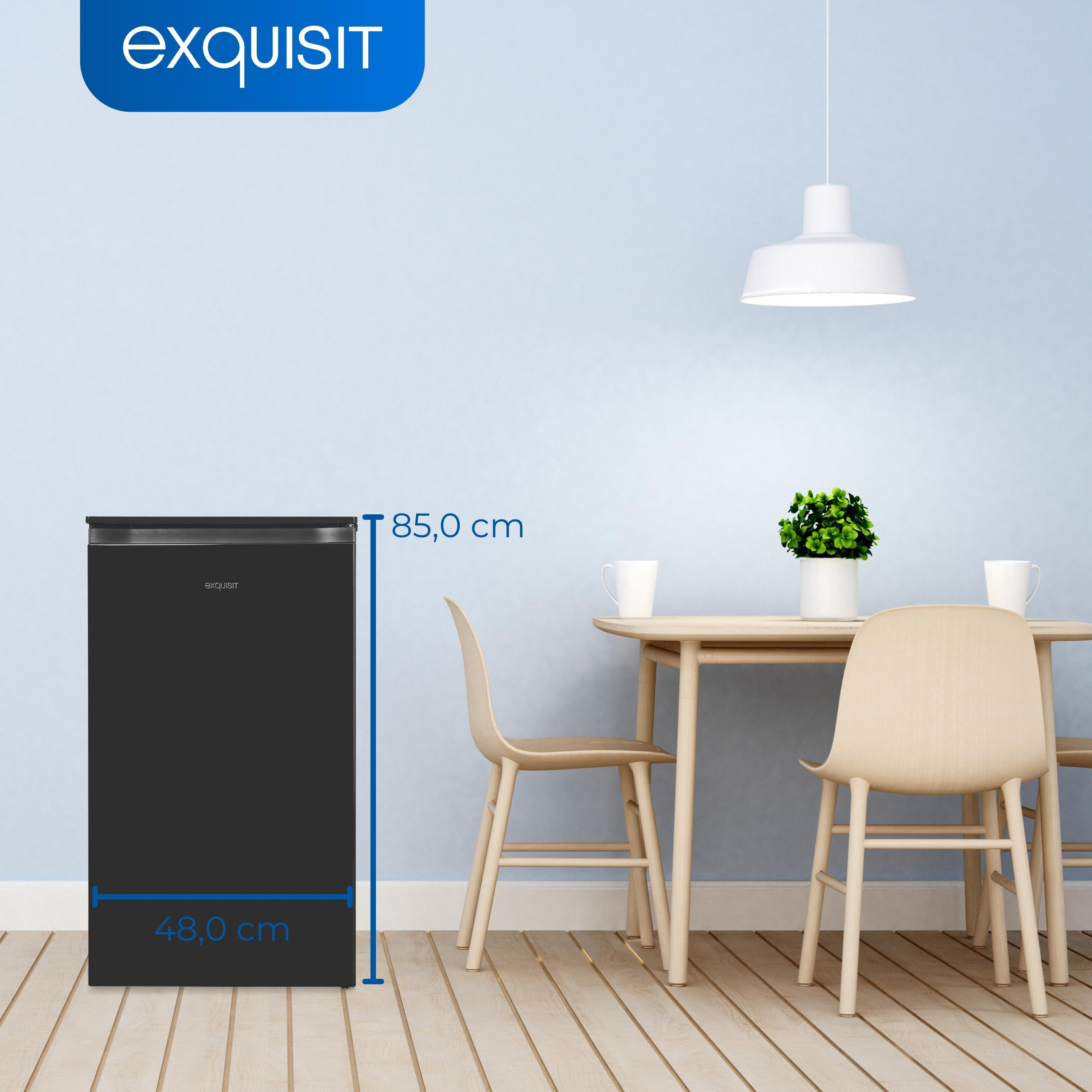 Kühlschrank 850 hoch, mm EXQUISIT (E, KS117-3-010E Schwarz)