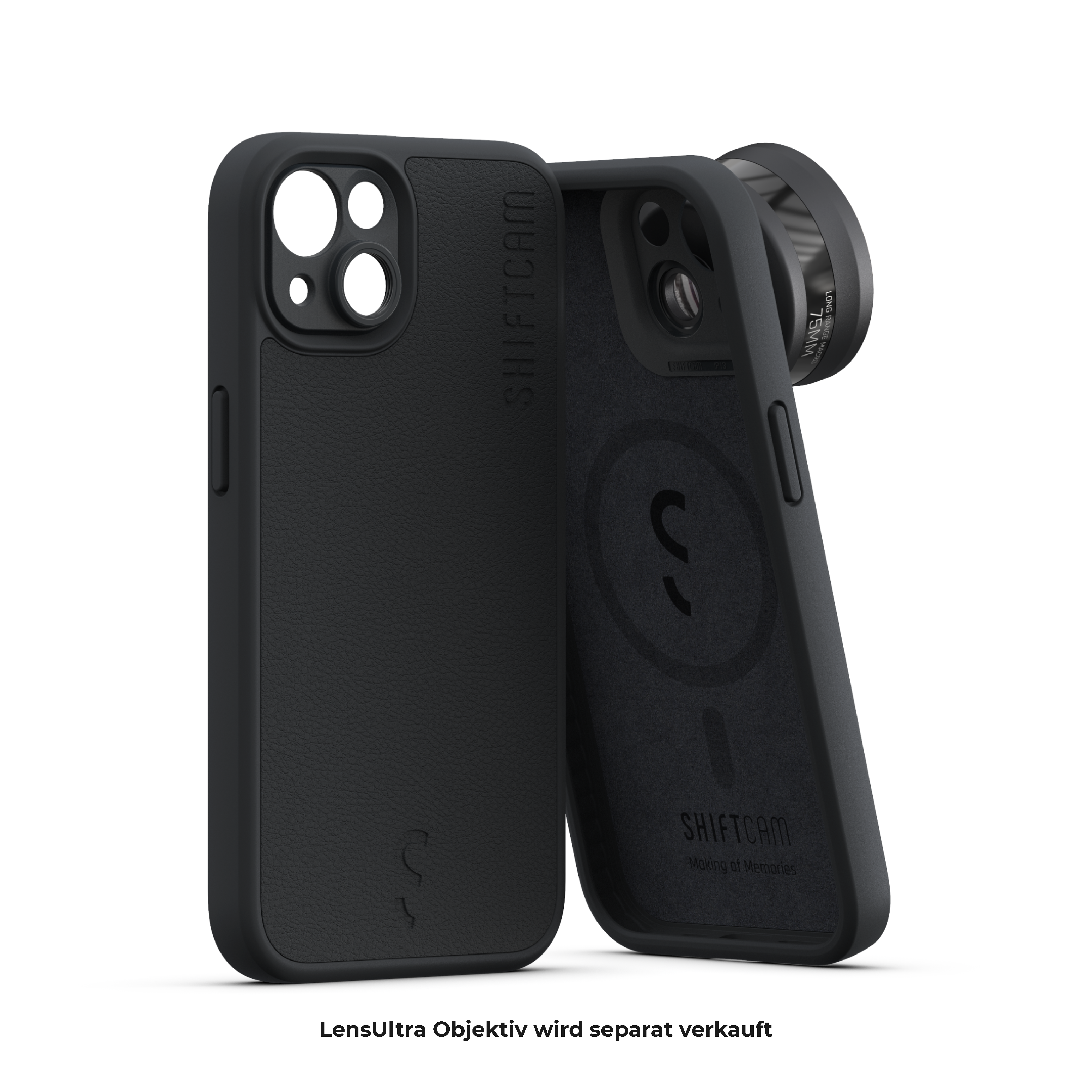 SHIFTCAM LensUltra Case mit 13, Apple, Objektivhalterung, Bookcover, iPhone Charcoal