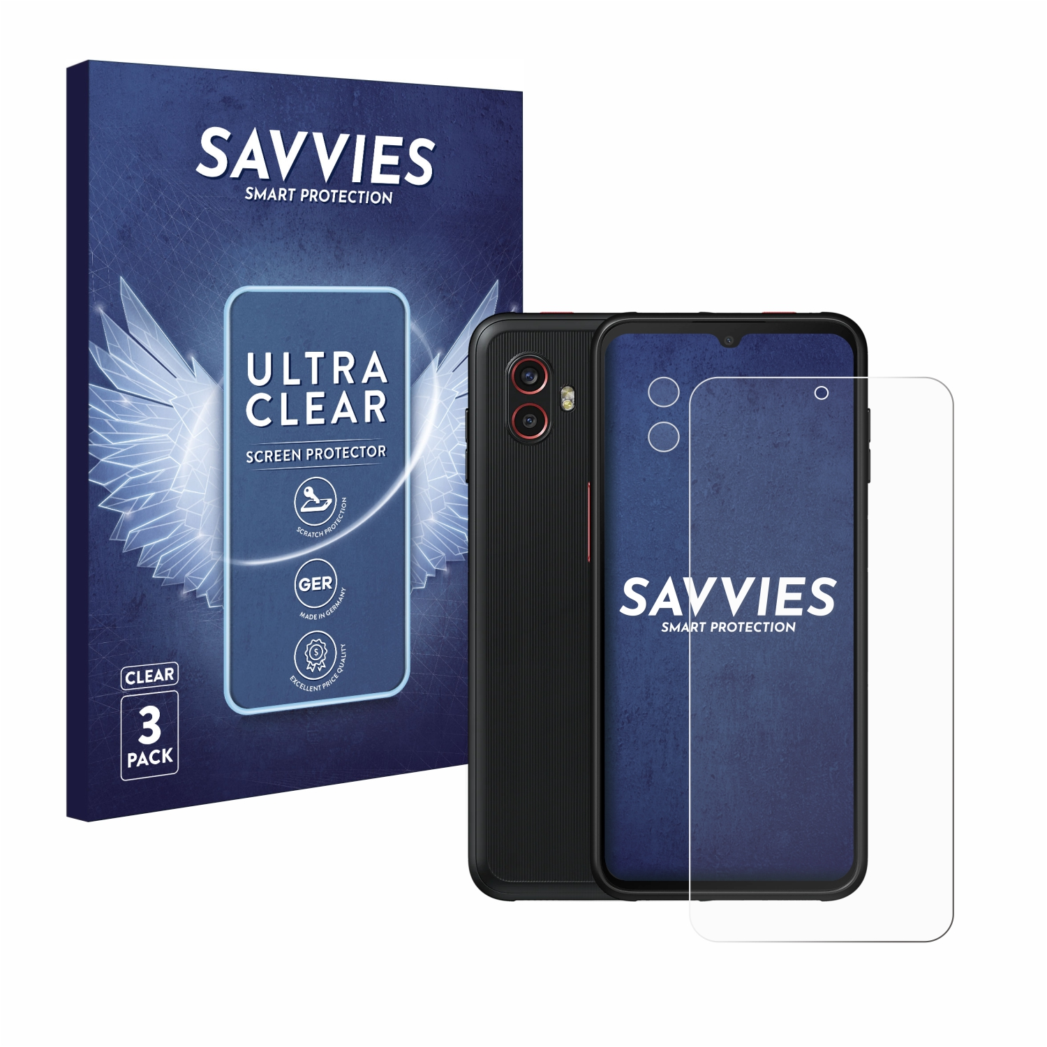 SAVVIES 6 Galaxy klare Edition) Xcover Pro Samsung Schutzfolie(für Enterprise 6x