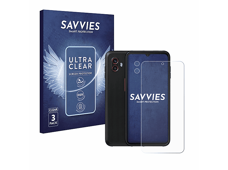SAVVIES 6 Galaxy klare Edition) Xcover Pro Samsung Schutzfolie(für Enterprise 6x