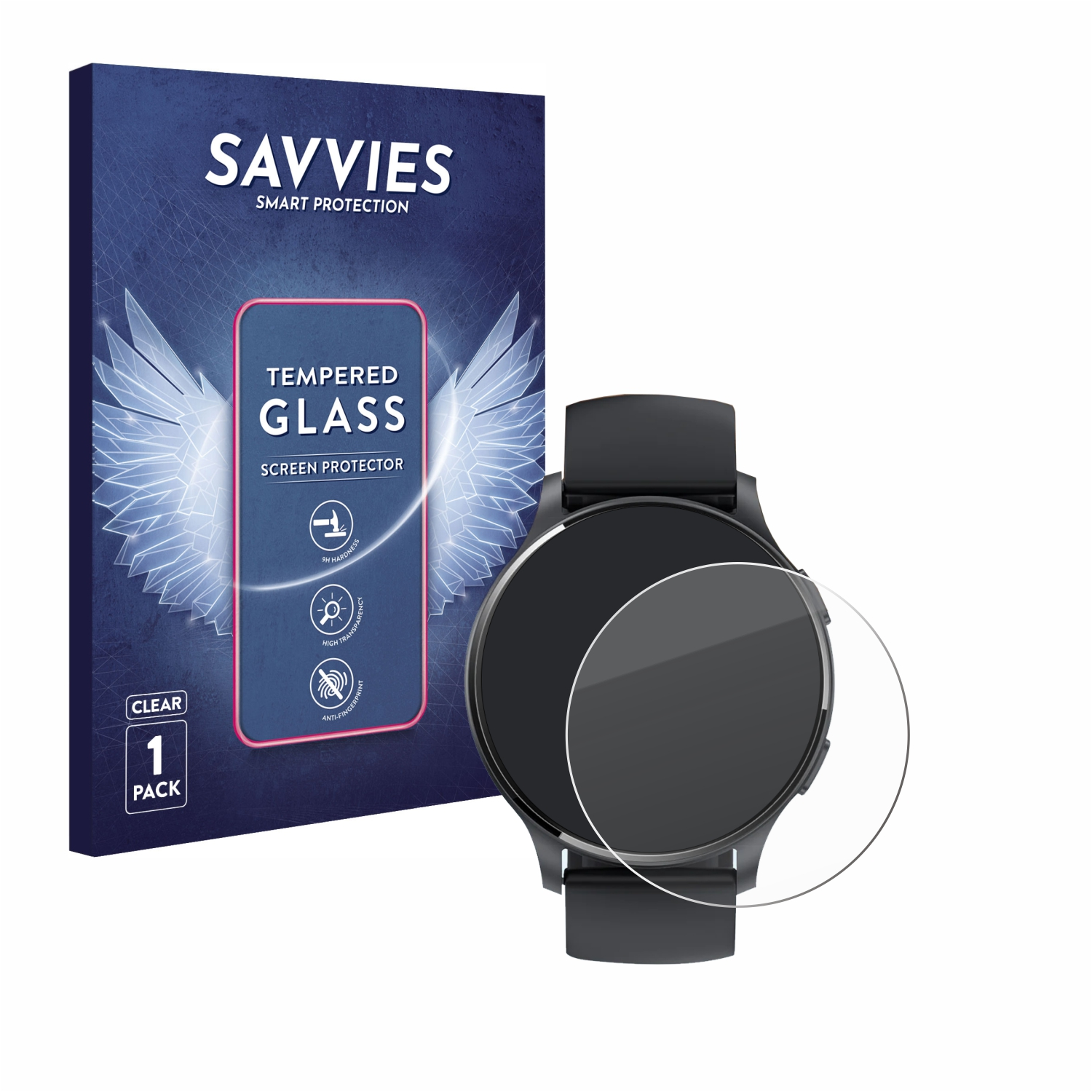 LW77) klares 9H Schutzglas(für SAVVIES Fitpolo