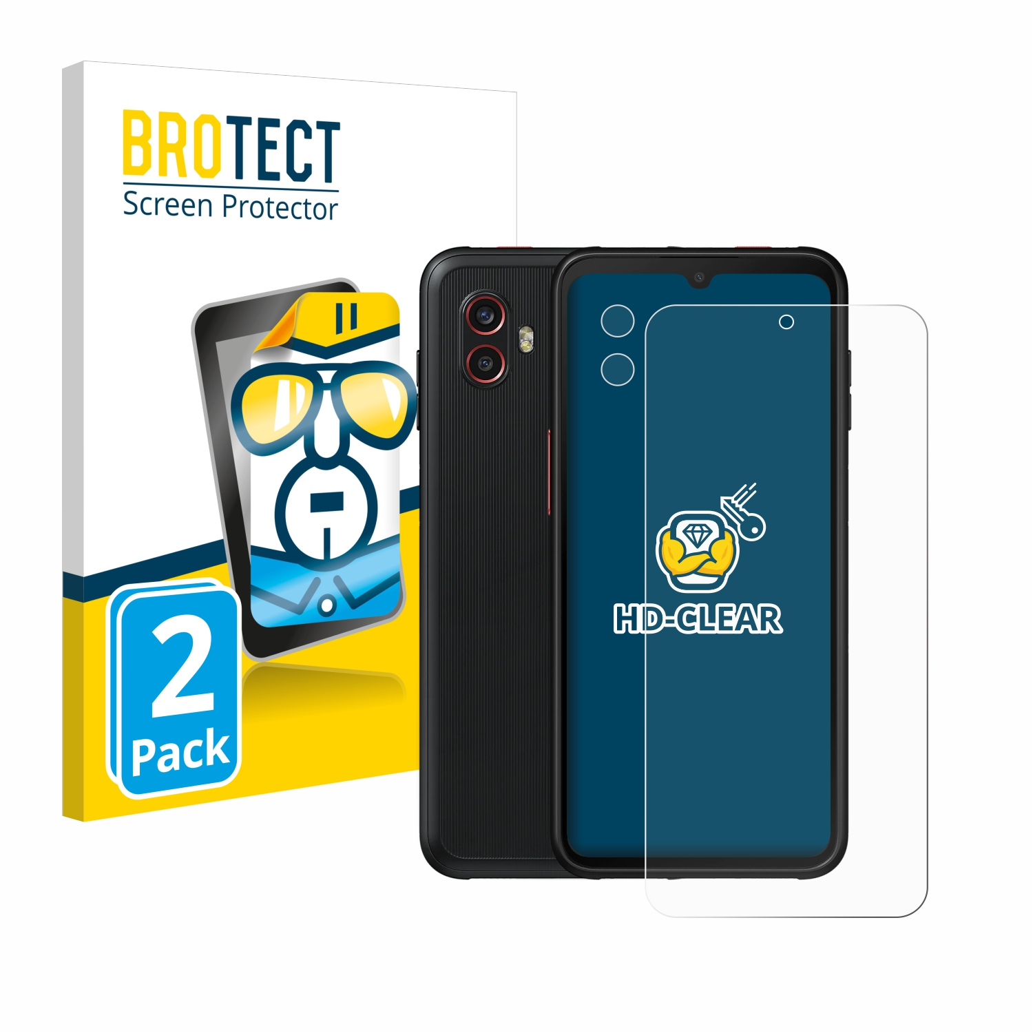 BROTECT 2x klare Schutzfolie(für Samsung Pro) 6 Xcover Galaxy