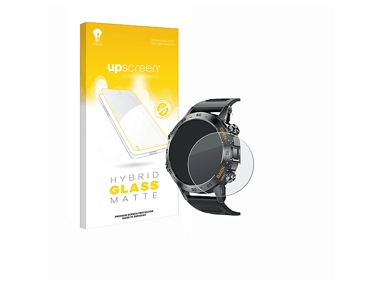 Upscreen Schutzglas Für Lemfo Smartwatch 1.39 Zoll – 9H Kratzfest, Anti-fingerprint, Ultra-transparent, Made In Germany