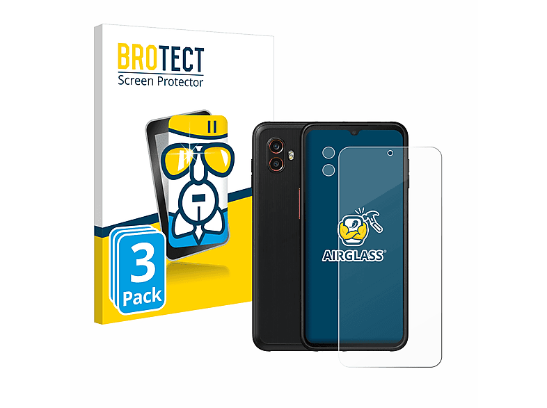 BROTECT 3x Airglass klare Schutzfolie(für Samsung Galaxy Xcover 6 Pro Enterprise Edition)