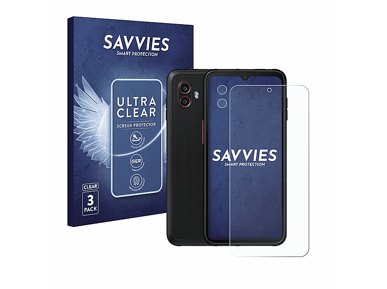 SAVVIES 6x klare Schutzfolie(für Samsung Galaxy Xcover 6 Pro)