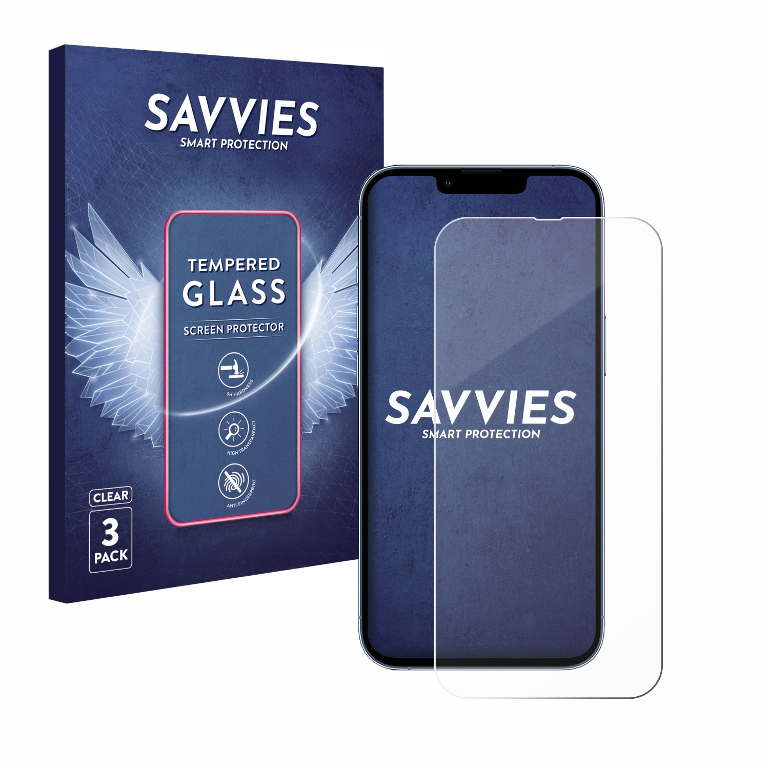 13 Pro) Schutzglas(für 3x 9H iPhone SAVVIES Apple klares