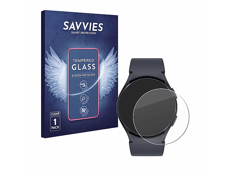 SAVVIES 9H klares Schutzglas(für Samsung Galaxy Watch 6 (40 mm))