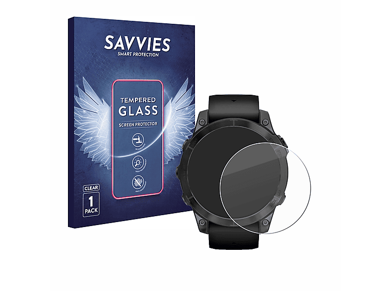 SAVVIES 9H klares Schutzglas(für Garmin Epix Pro (Gen 2) (47 mm))