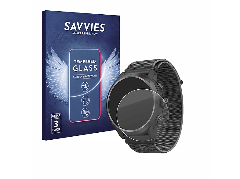SAVVIES 3x klares 9H Schutzglas(für Apex Coros Pro) 2