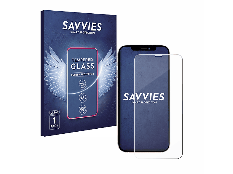 Apple SAVVIES 9H klares Schutzglas(für iPhone 12)