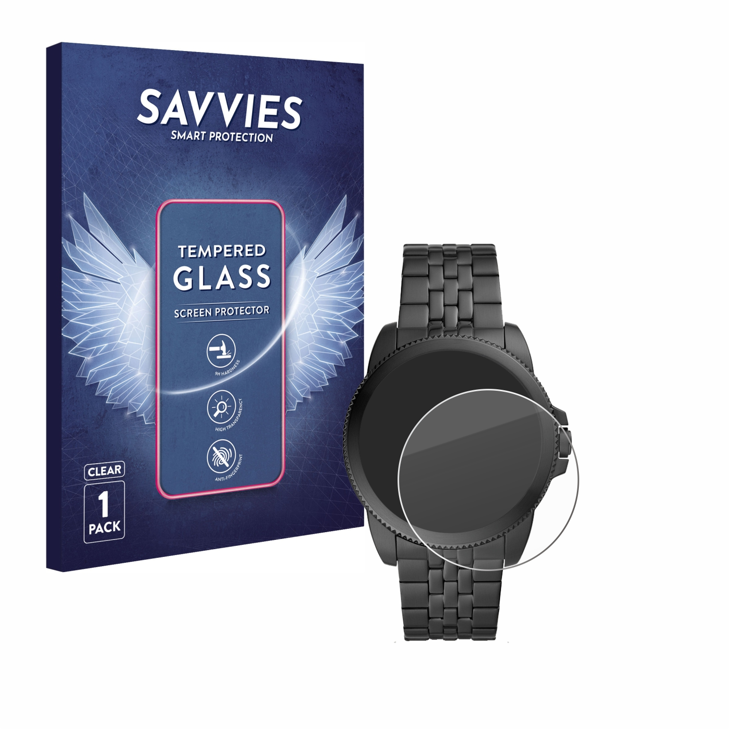 SAVVIES 9H klares Schutzglas(für Fossil 5E) Gen