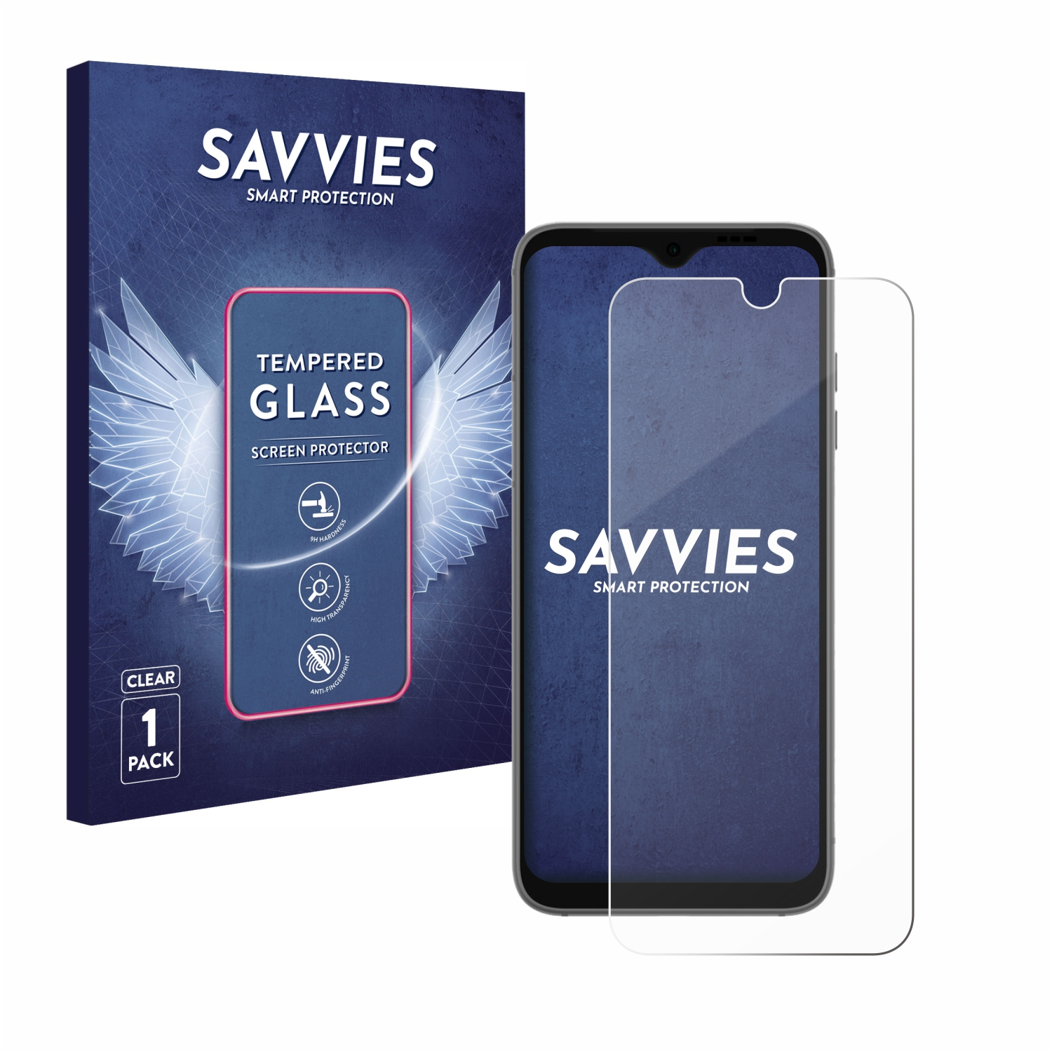 4) Schutzglas(für SAVVIES Fairphone 9H klares
