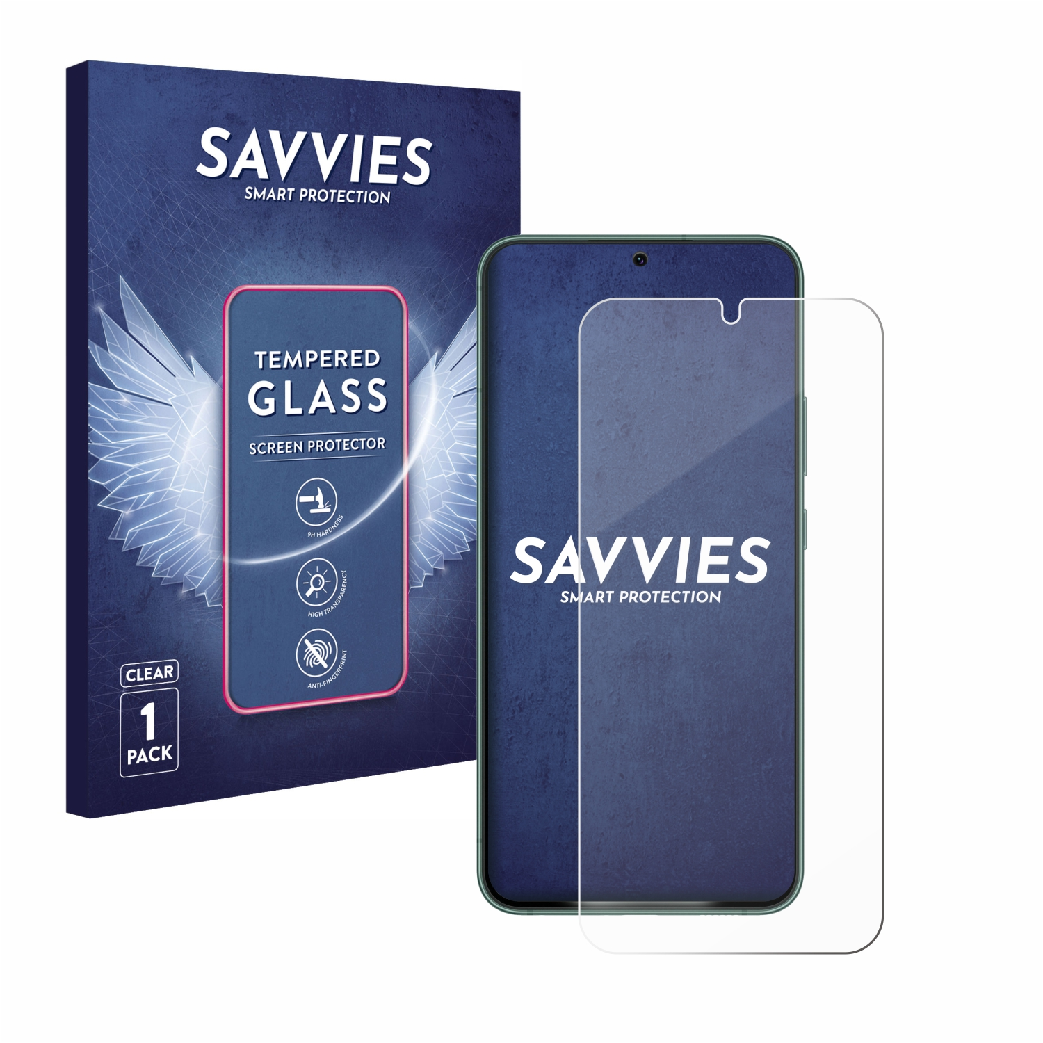 SAVVIES 9H klares Schutzglas(für Plus Samsung Galaxy S22 5G)