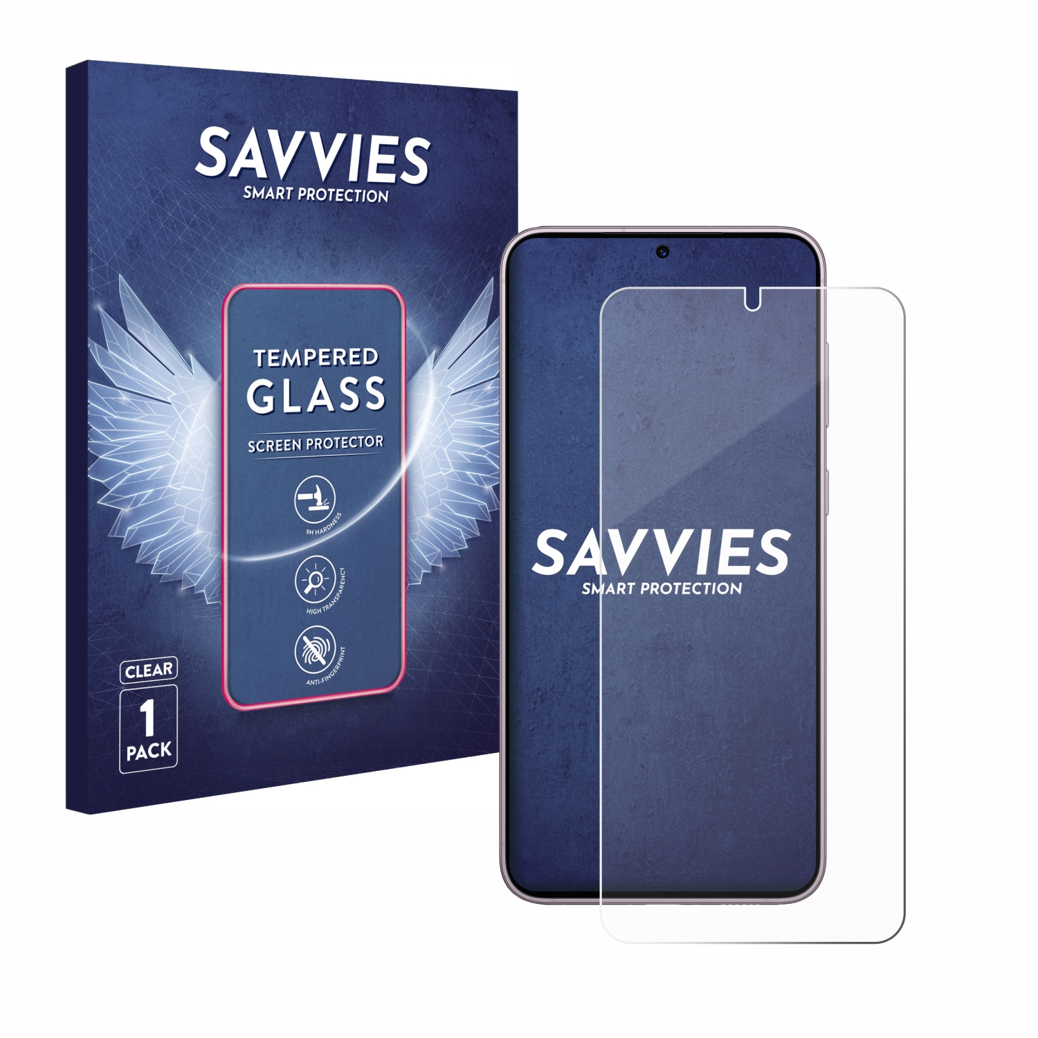 SAVVIES 9H klares Schutzglas(für Plus) Samsung S23 Galaxy
