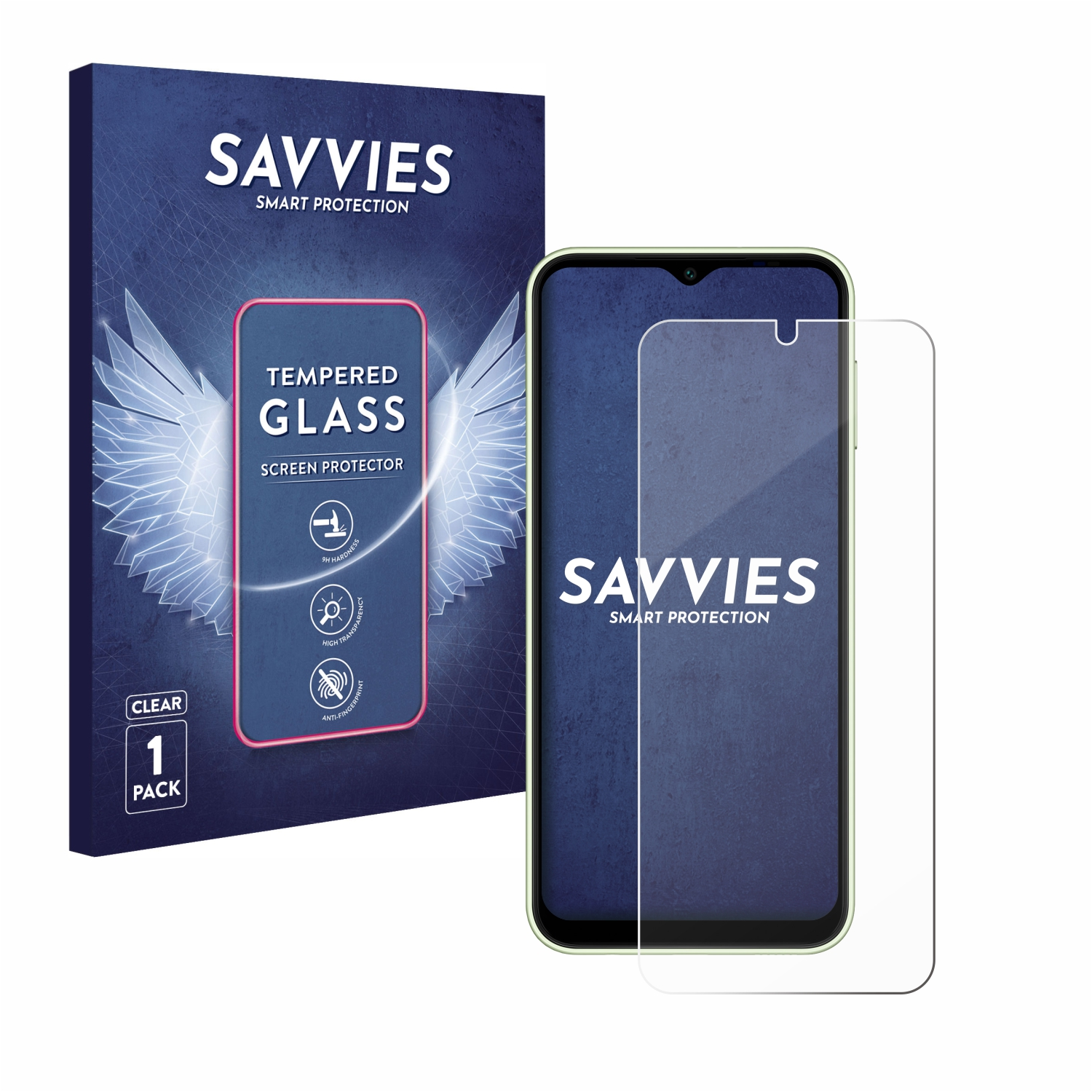 SAVVIES 9H klares Schutzglas(für Samsung A14 Galaxy 5G)