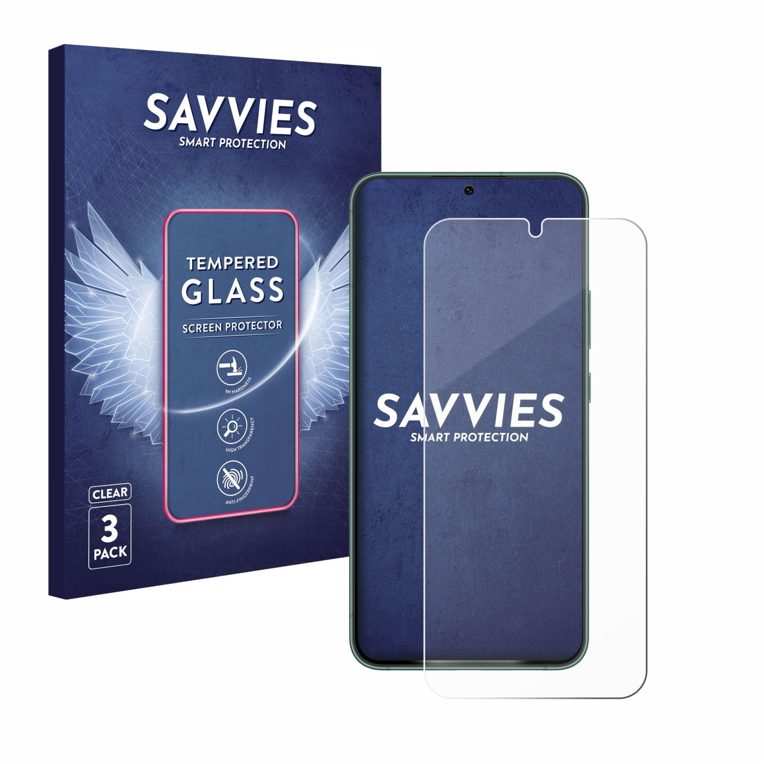 Galaxy Samsung 3x S22 9H Plus Schutzglas(für klares 5G) SAVVIES