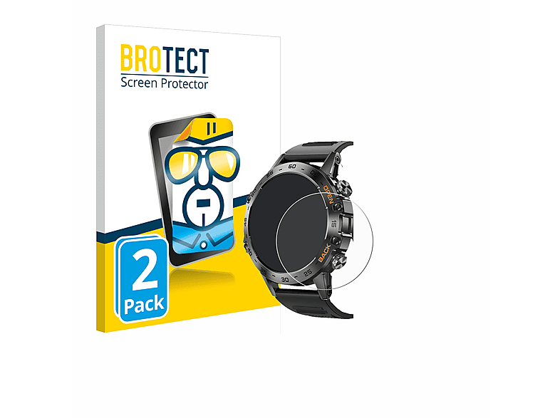 BROTECT 2x klare Schutzfolie(für Lemfo Smartwatch 1.39\