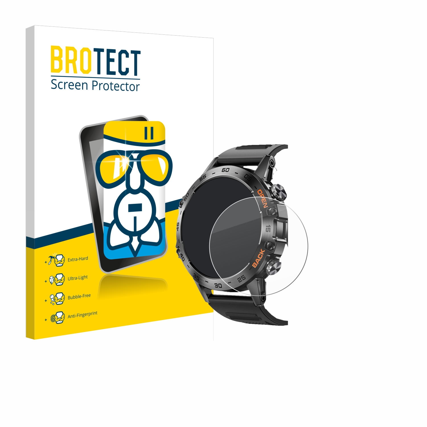 BROTECT Airglass klare Schutzfolie(für Smartwatch 1.39\