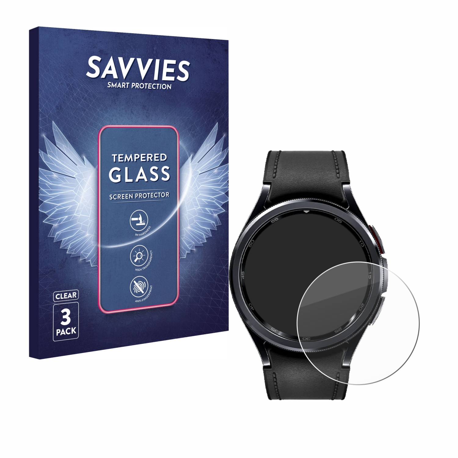 klares SAVVIES 6 Watch Schutzglas(für (47 mm)) Galaxy Samsung Classic 3x 9H
