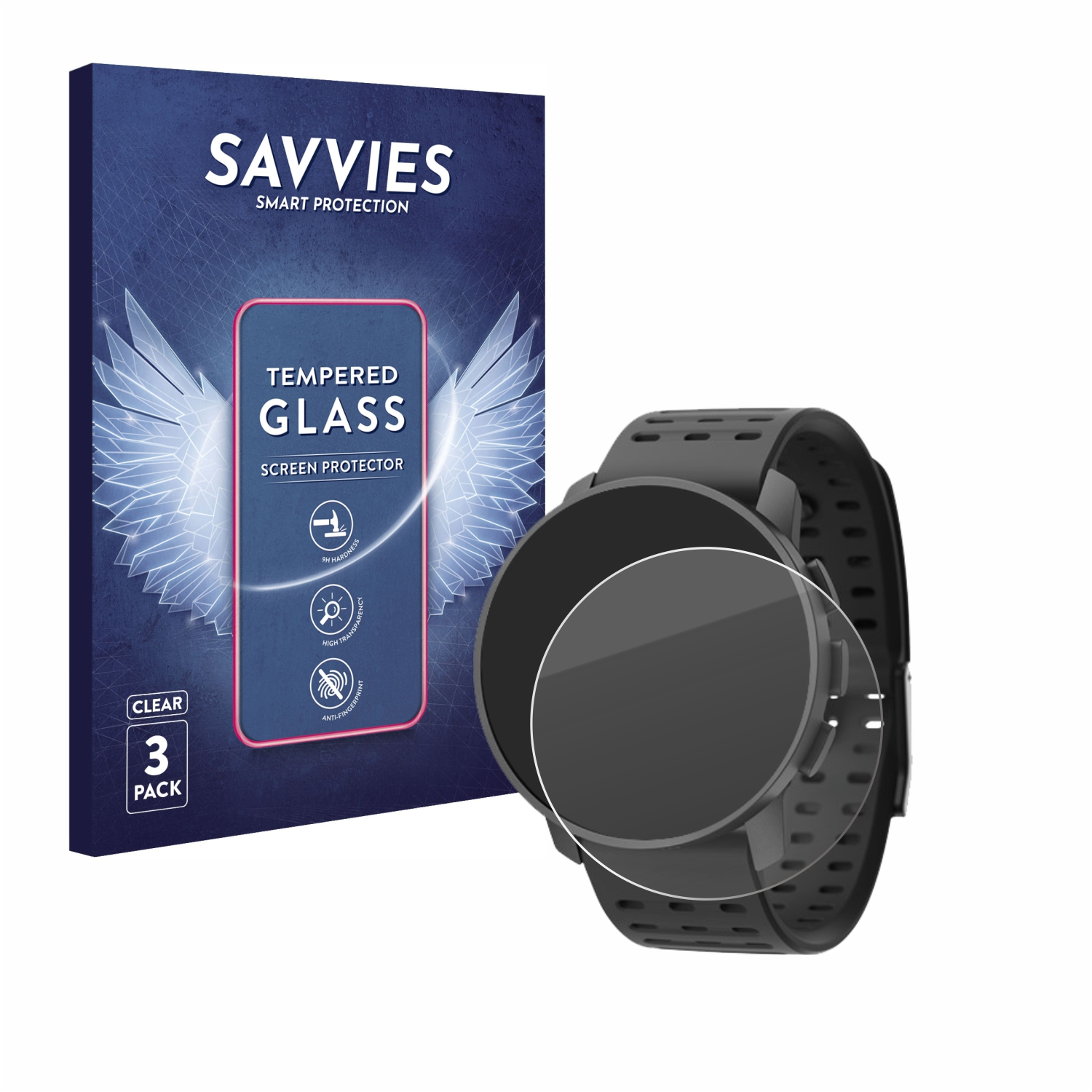 SAVVIES 3x klares 9 9H Schutzglas(für Pro) Suunto Peak