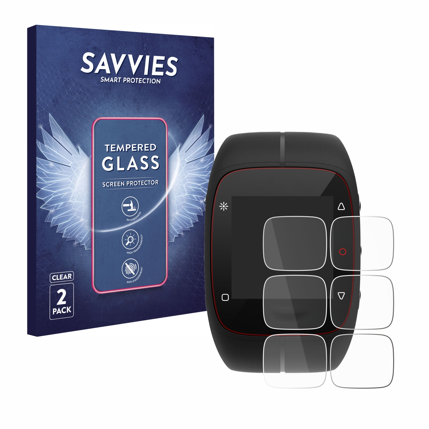 klares SAVVIES 9H Polar 2x Schutzglas(für M400)