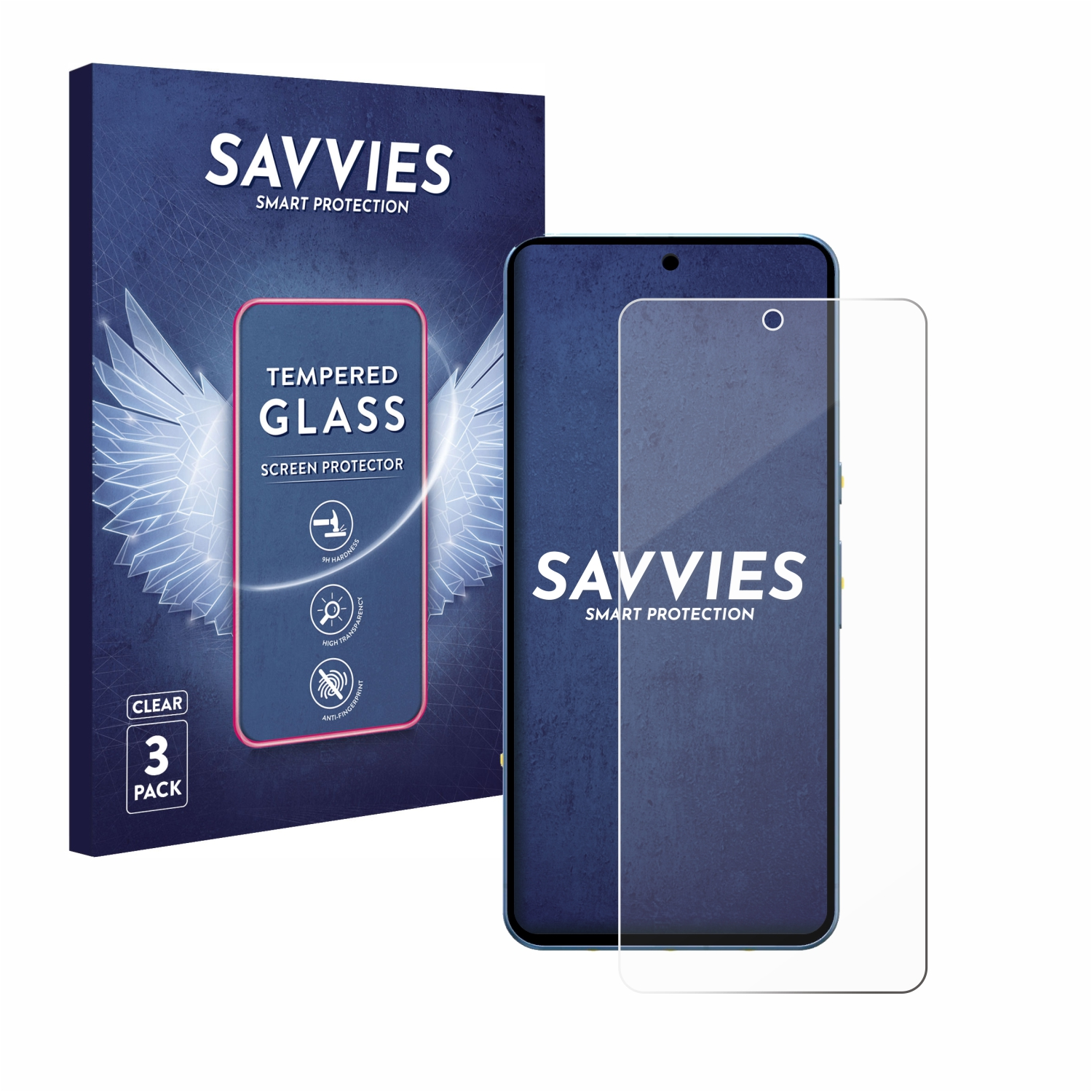 SAVVIES 3x Pro) Google Schutzglas(für 8 9H klares Pixel