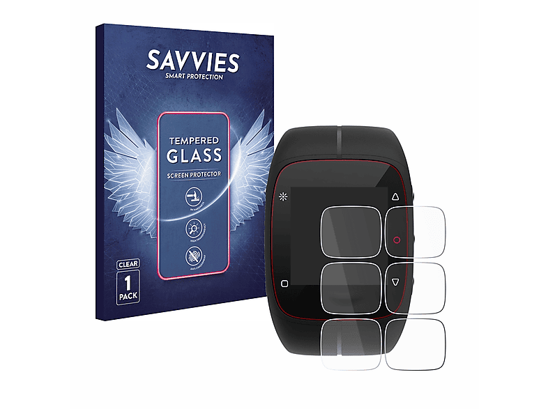 SAVVIES 9H klares Schutzglas(für Polar M400)