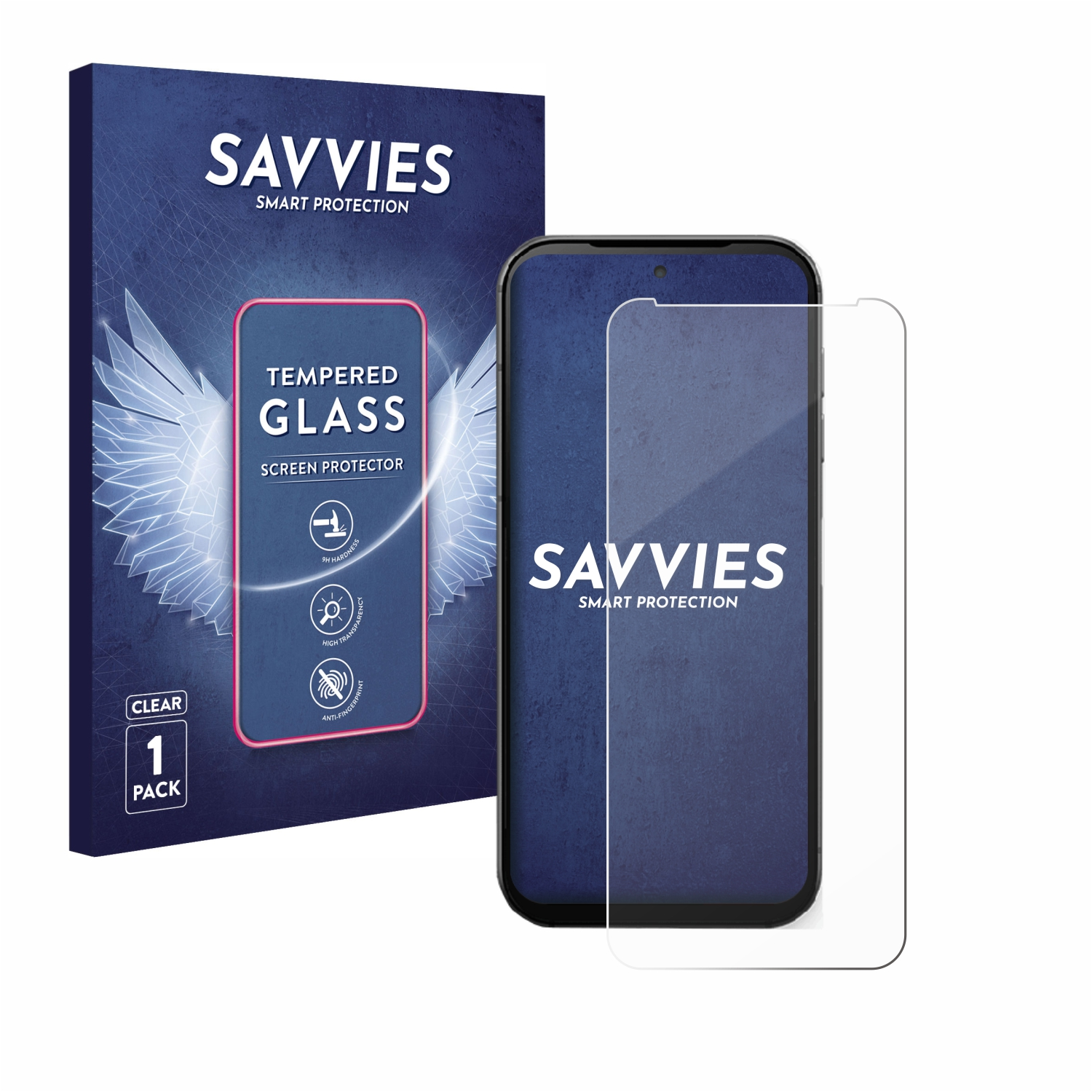 Fairphone SAVVIES 5) Schutzglas(für klares 9H