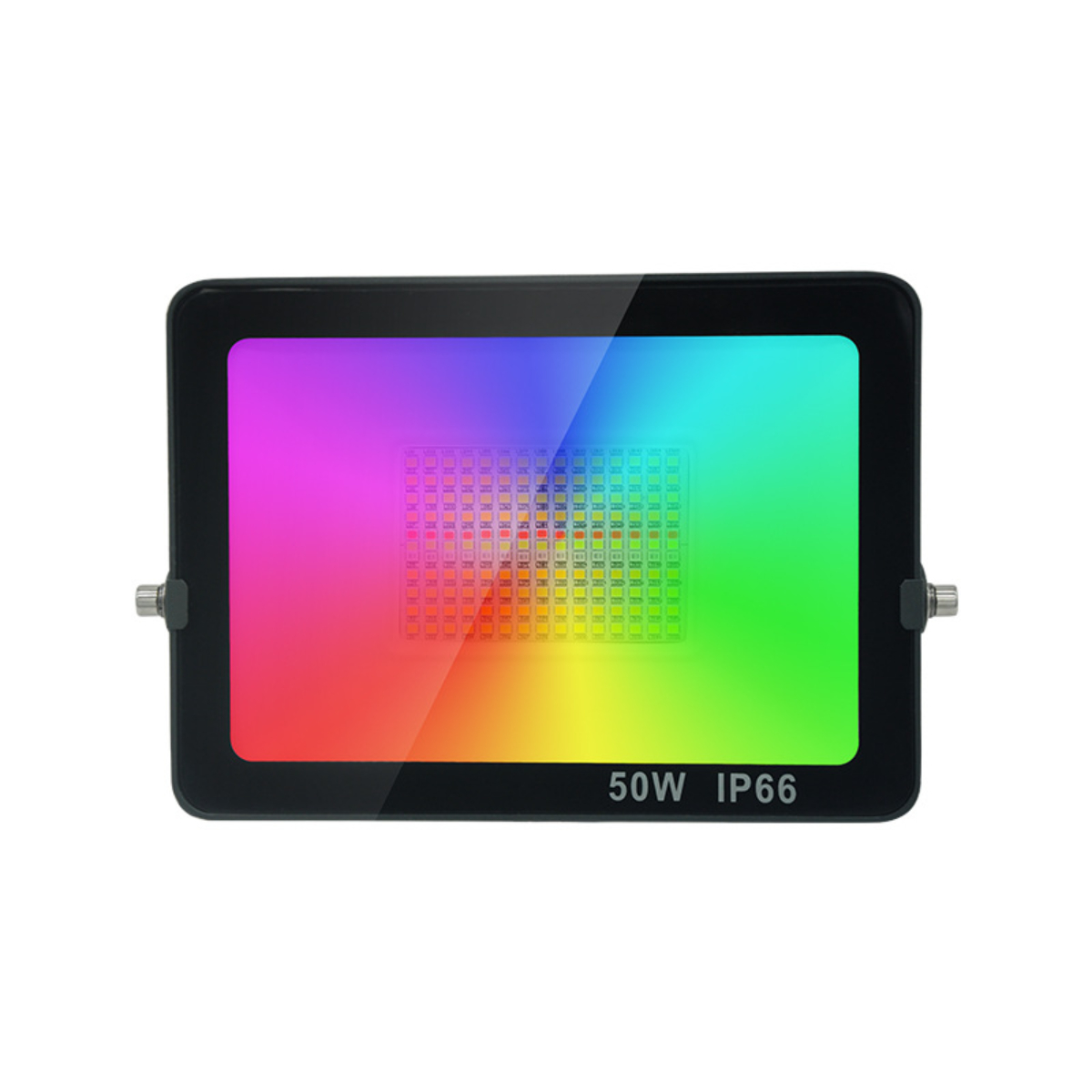 LACAMAX 50W Farbflutlicht-WiFi Bluetooth-Verbindung, Deko Gelb Beleuchtung, LED APP-Fernbedienung, Farben Schwarz, Weiß, sieben