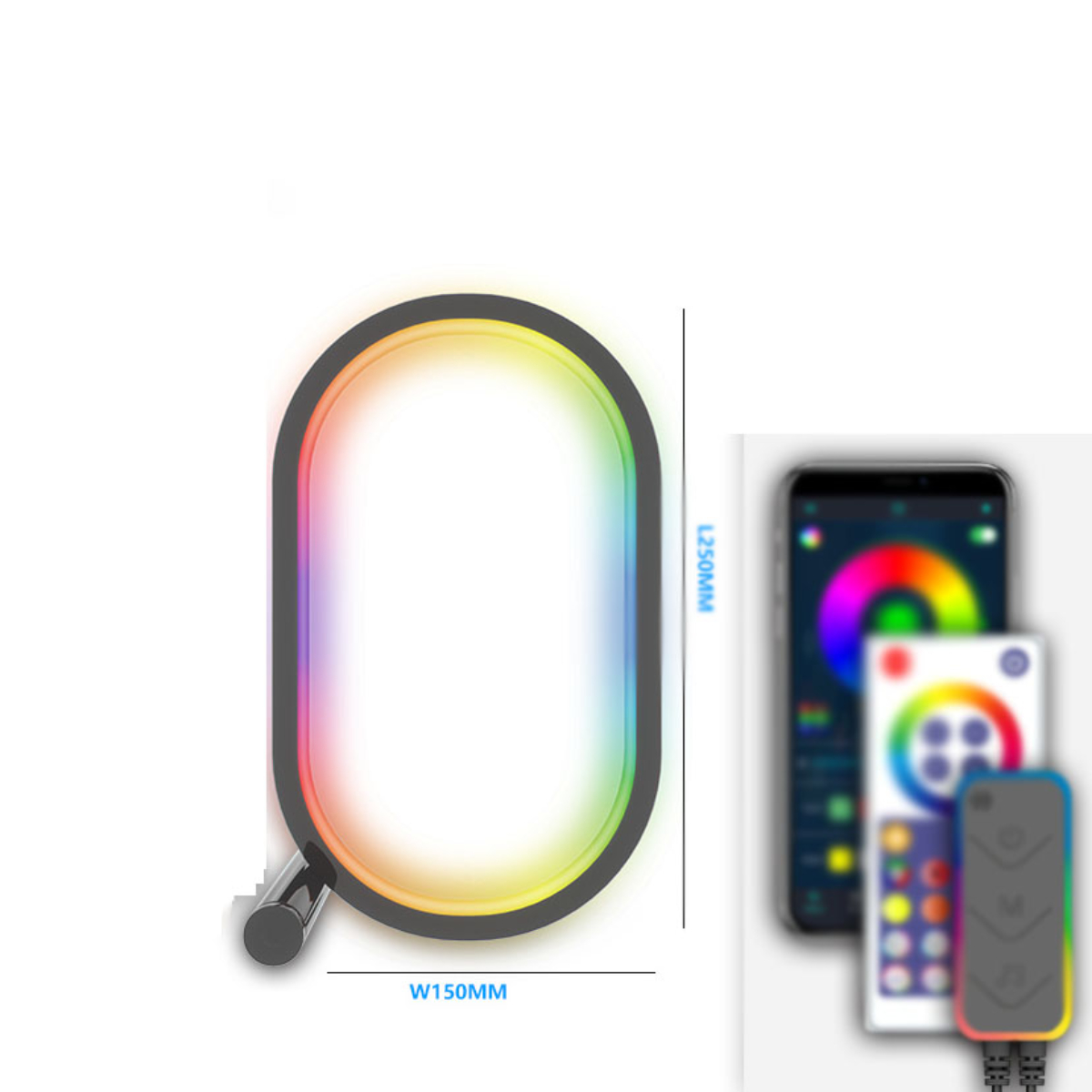 LACAMAX RGB-Ambientebeleuchtung - Bluetooth-Konnektivität, einstellbar Deko Licht Beleuchtung, sanftes Weiß, Gelb Schwarz, Sprachsteuerung