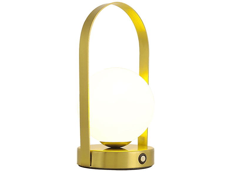 Beleuchtung, und glatte tragbare Gelb - Textur Gold LACAMAX einheitliche drei Tischleuchte Deko Weiß, Gold, Farbe Lichtfarben,