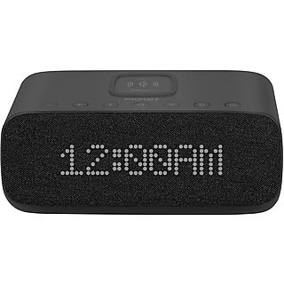 Despertador inteligente  - Evoke Altavoz 10W Cargador Inalámbrico Qi 10W Alarma Dual Control via APP PROMATE, Negro