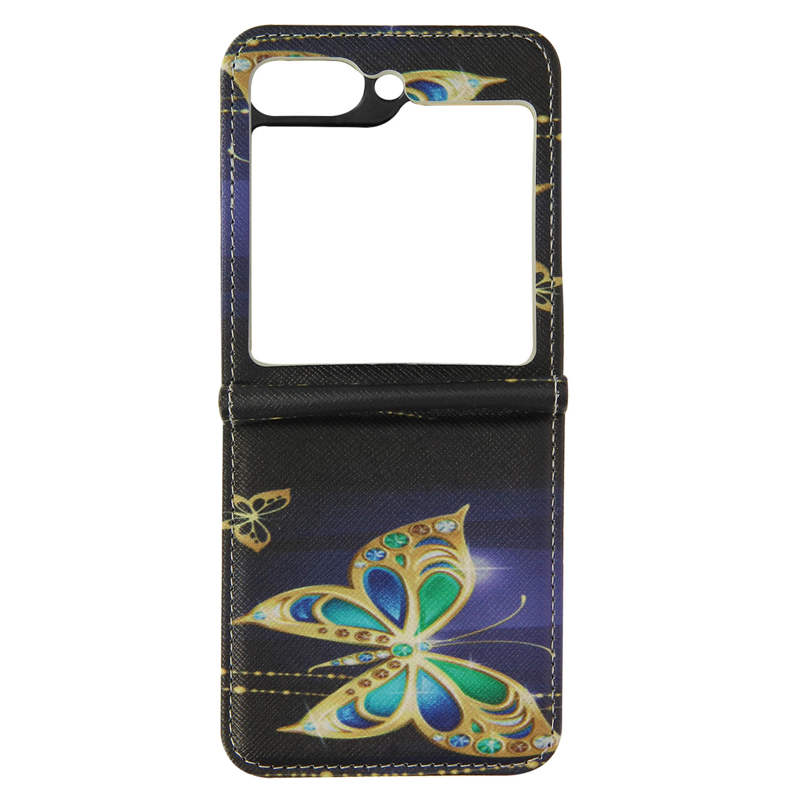 Backcover, Butterfly Flip Series, Z 5, Galaxy AVIZAR Schwarz Kunstlederhülle Samsung,