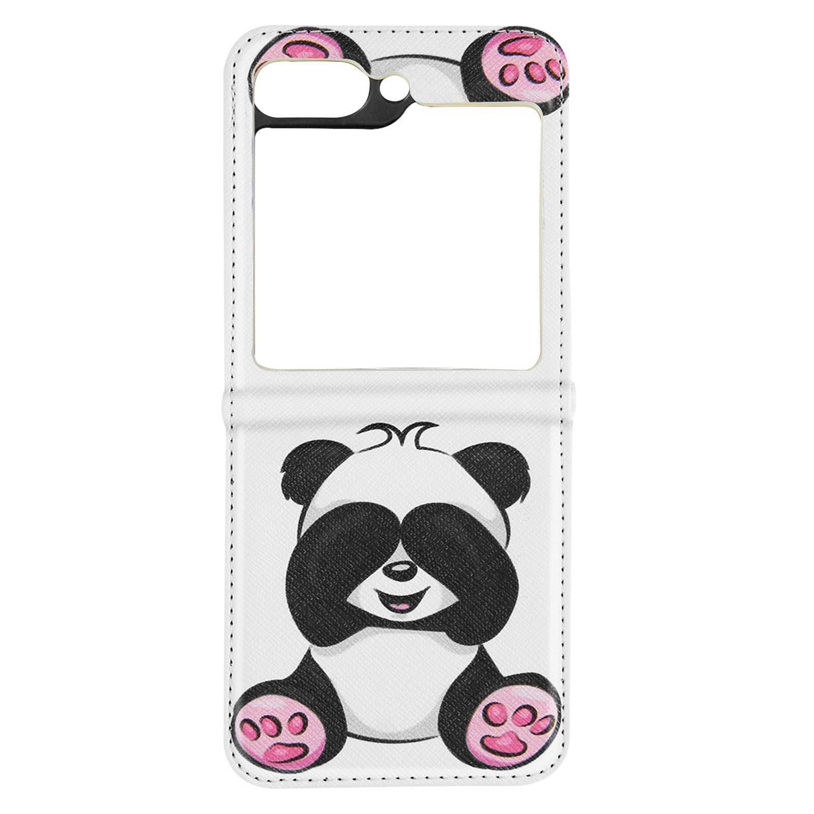AVIZAR Panda Kunstlederhülle Flip Galaxy Z Weiß Samsung, 5, Series, Backcover