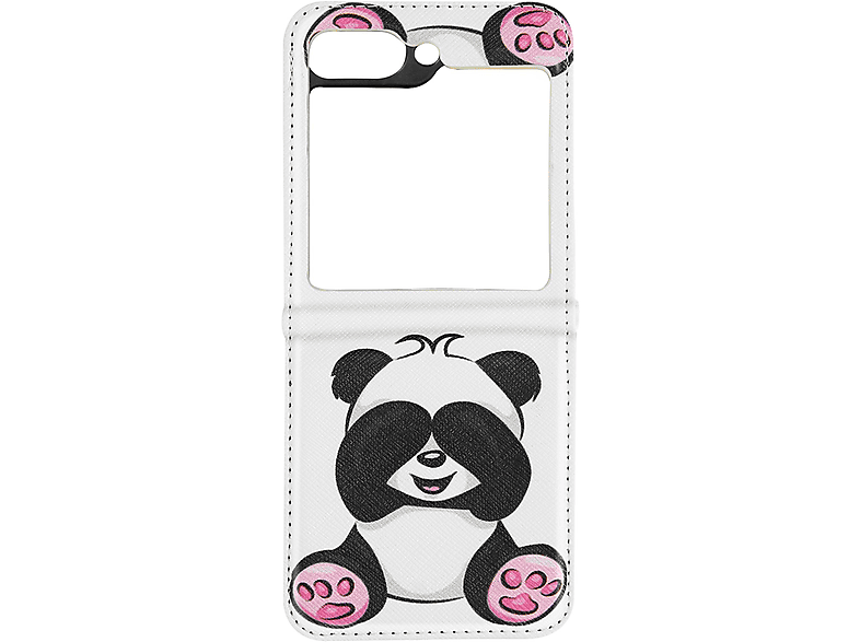 Galaxy AVIZAR Weiß Z Series, Flip Backcover, Kunstlederhülle Samsung, 5, Panda