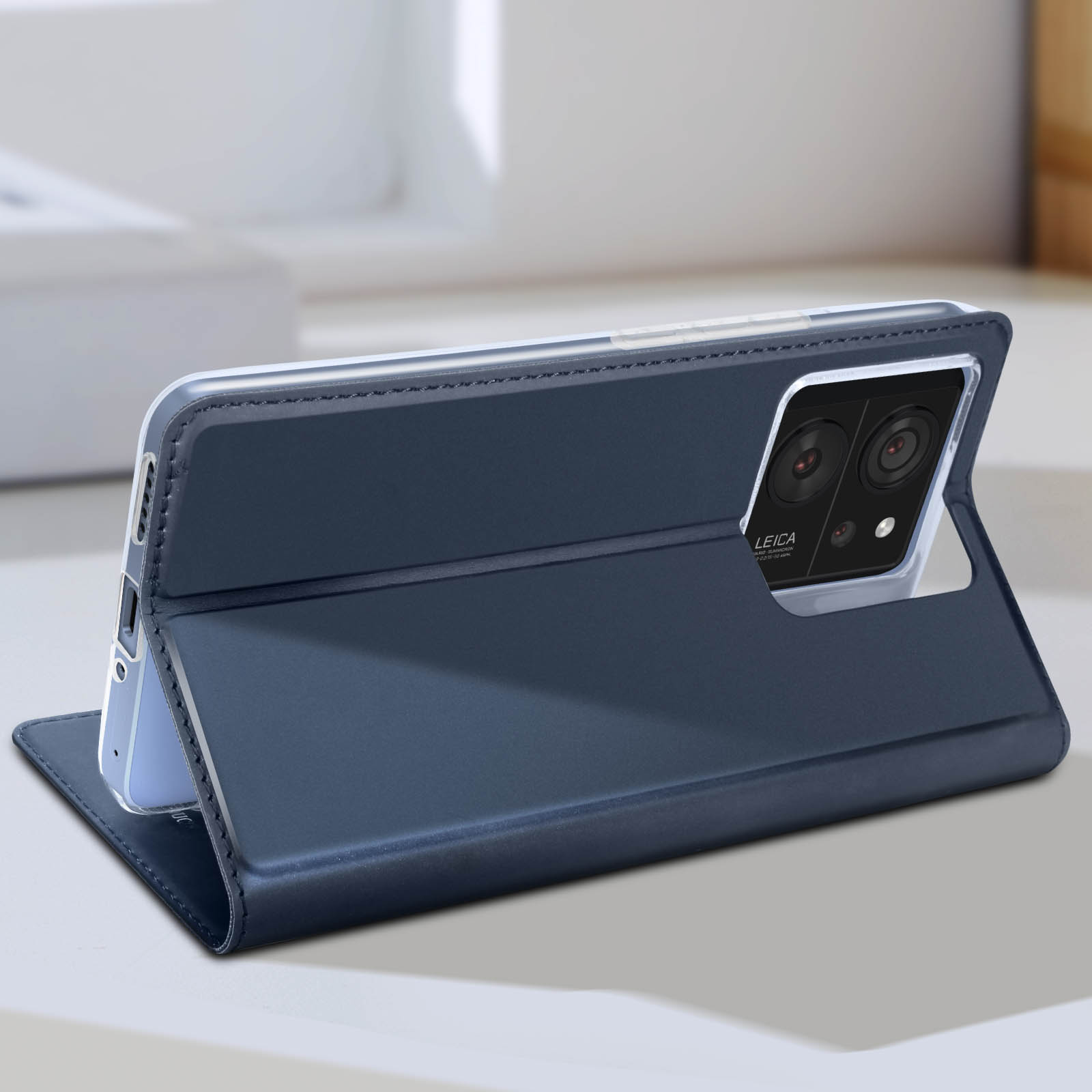 DUX DUCIS Soft Touch Series, Bookcover, Xiaomi, Karte Dunkelblau Oberfläche, 13T für Extrafach Pro