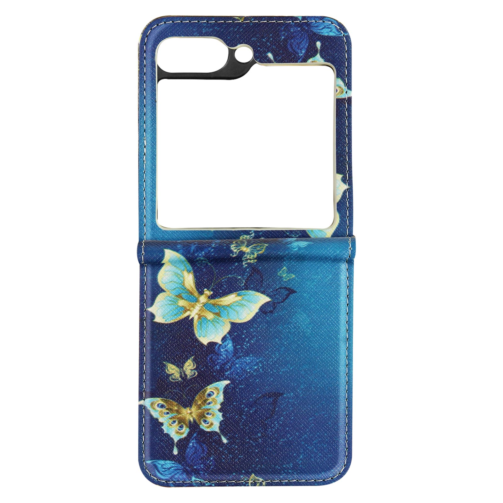 AVIZAR Butterfly Kunstlederhülle Series, 5, Backcover, Samsung, Blau Z Flip Galaxy