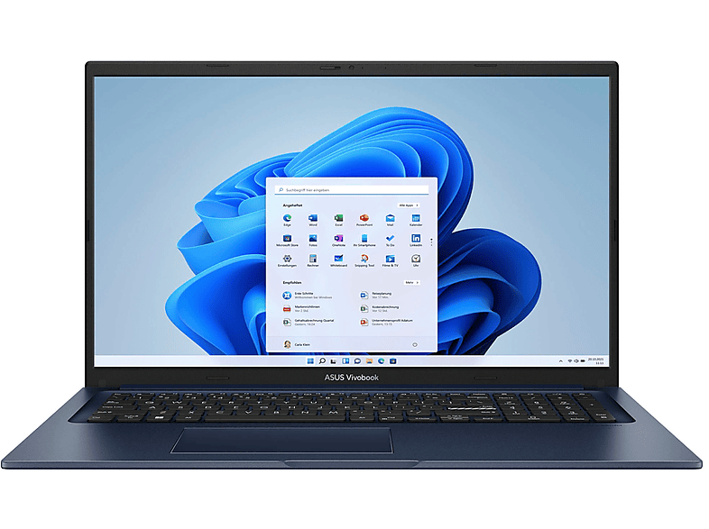 ASUS Vivobook X-Serie, fertig eingerichtet, Office 2021 Pro, Notebook mit 17,3 Zoll Display, Intel®, 24 GB RAM, 1000 GB SSD, Quiet Blue