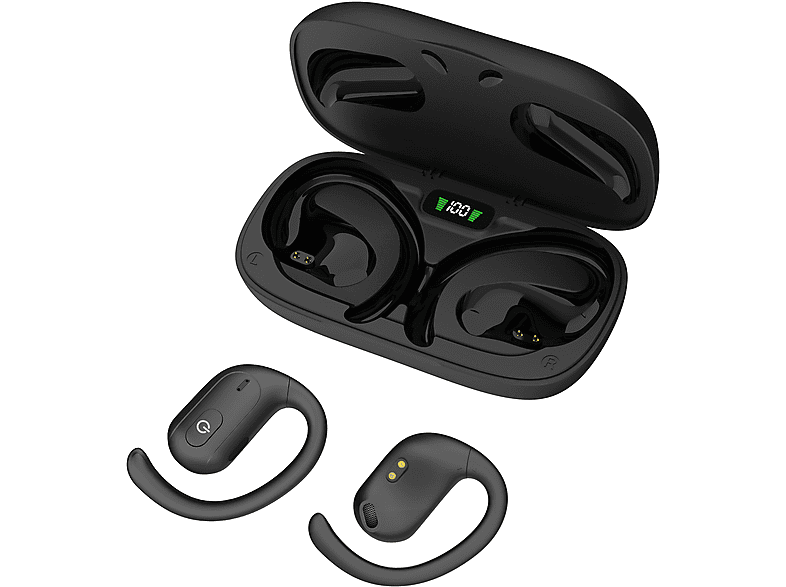 MIRUX Lento Stereo Wireless Sport, Open-ear Kopfhörer Schwarz | Sport-Kopfhörer
