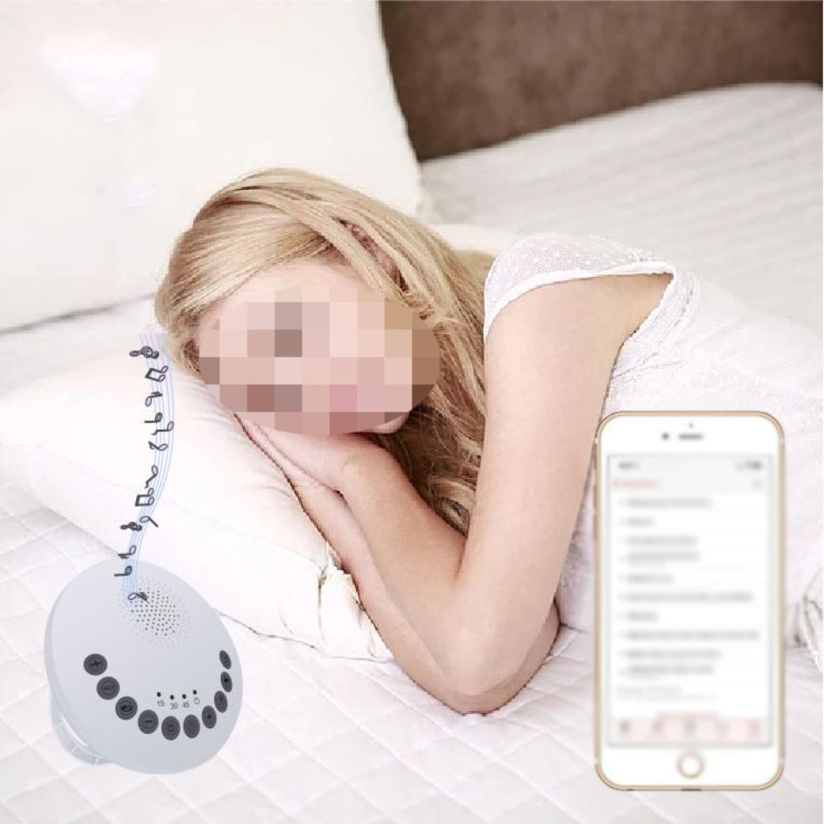 BYTELIKE Tragbarer Bluetooth Audio-White Verbessert Schlaf Weiß Beruhigt Sleeper, den und den Geist Bluetooth-Lautsprecher, Noise